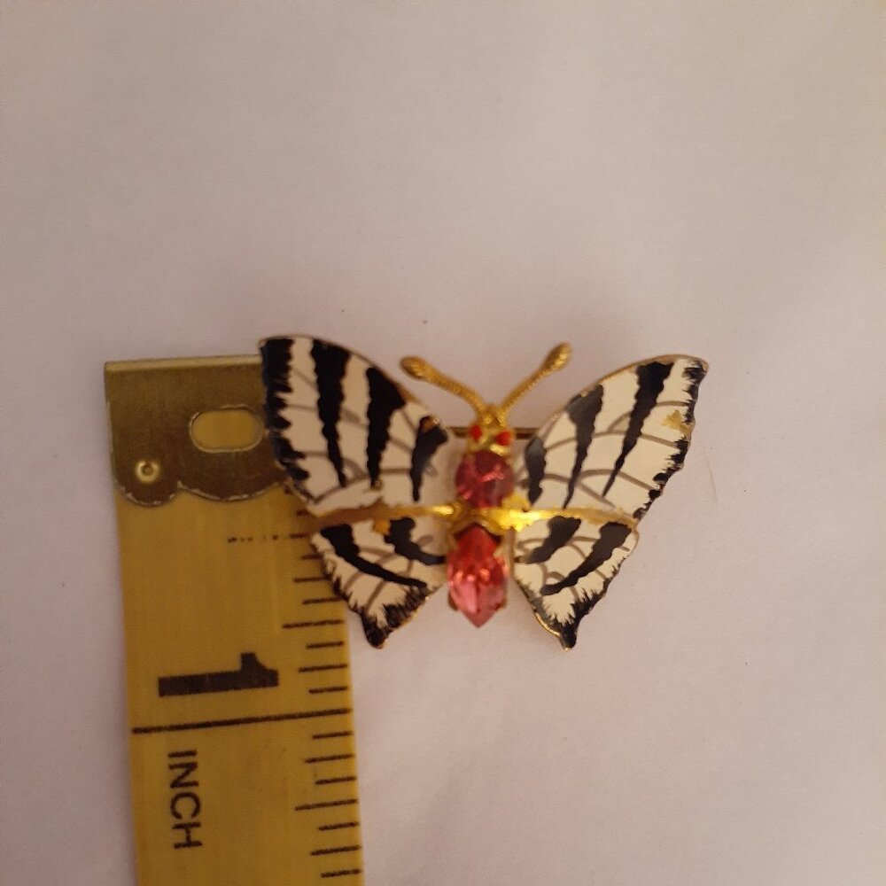 Vintage Czechoslovakian Butterfly Brooch - Picture 6 of 7